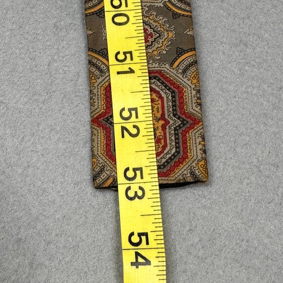 Vintage Rooster Mens Tie Retro Geometric Pattern Classic Skinny Style Necktie - Picture 4 of 6